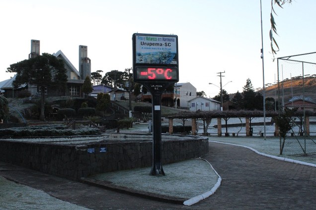 Temperatura negativa em Urupema, Santa Catarina