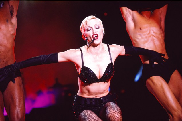 A cantora Madonna realiza apresentação no Wembley Stadium, no Reino Unido - 01/08/1993