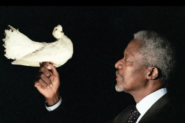 Kofi Annan, ganhador do Prêmio Nobel da Paz em 2001