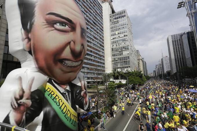 Protesto em apoio à candidatura de Jair Bolsonaro