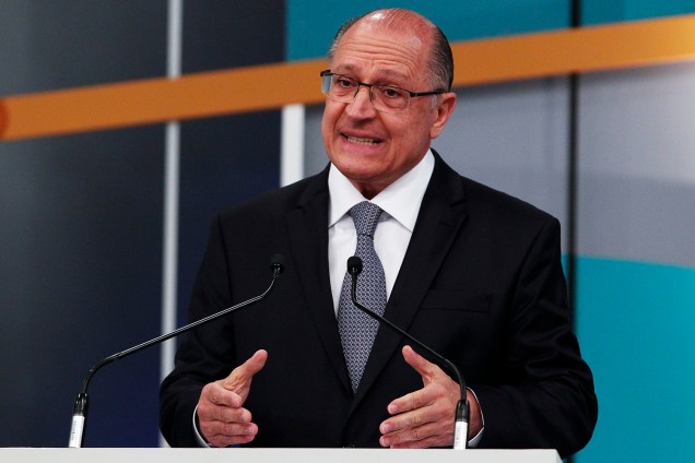 Geraldo Alckmin (PSDB), candidato à Presidência da República, durante debate realizado pela TV Gazeta, em São Paulo (SP) - 09/09/2018