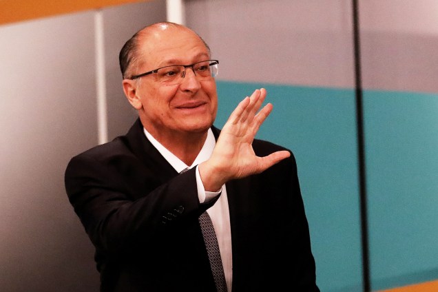 Geraldo Alckmin (PSDB),  candidato à Presidência da República, durante intervalo do debate realizado pela TV Gazeta - 09/09/2018