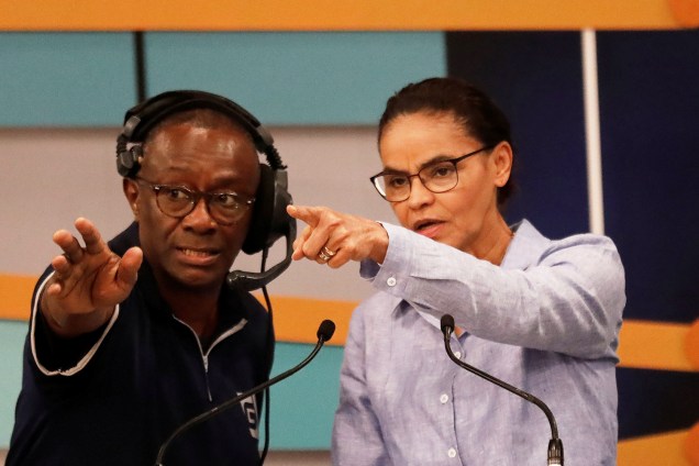 Marina Silva (Rede),  candidata à Presidência da República, durante intervalo do debate realizado pela TV Gazeta - 09/09/2018