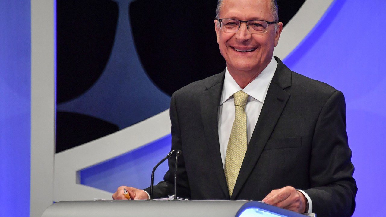 Geraldo Alckmin (PSDB), candidato à Presidência da República, durante debate realizado pelo SBT, em Osasco (SP) - 26/09/2018