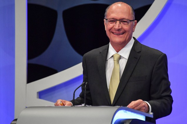 Geraldo Alckmin (PSDB), candidato à Presidência da República, durante debate realizado pelo SBT, em Osasco (SP) - 26/09/2018
