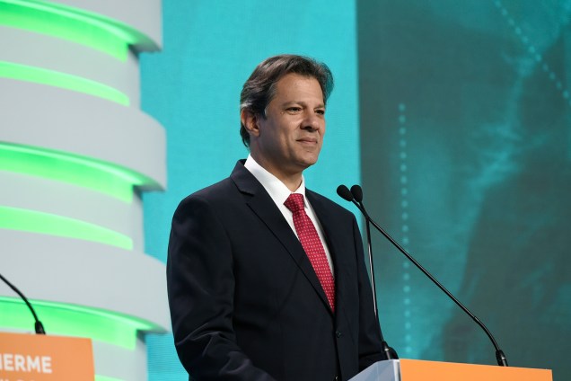 Fernando Haddad (PT), candidato à Presidência da República, durante debate realizado pela TV Aparecida - 20/09/2018
