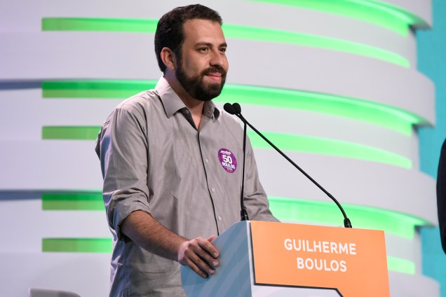 Guilherme Boulos (PSOL), candidato à Presidência da República, durante debate realizado pela TV Aparecida - 20/09/2018