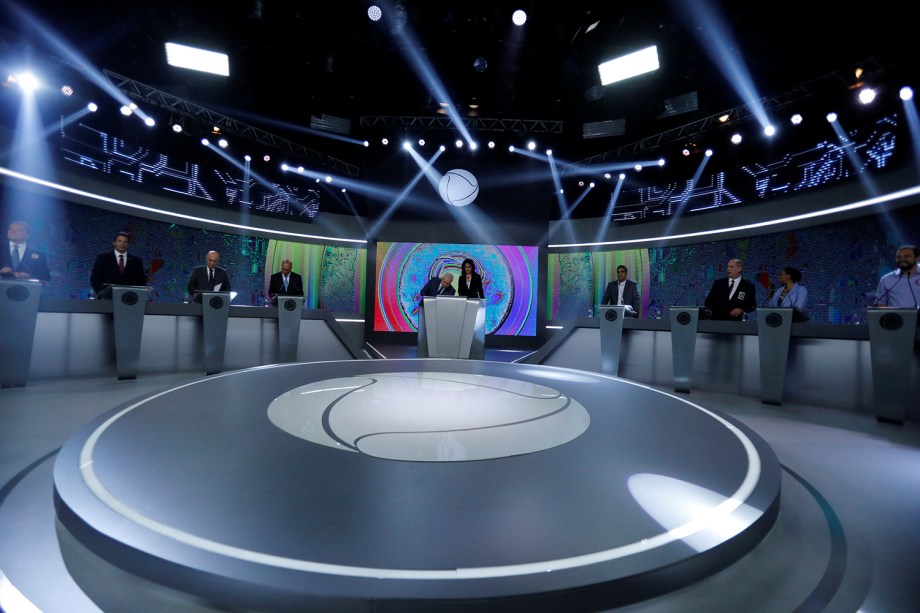 Oito candidatos à Presidência da República participam de debate realizado pela TV Record, em São Paulo (SP) – 30/09/2018