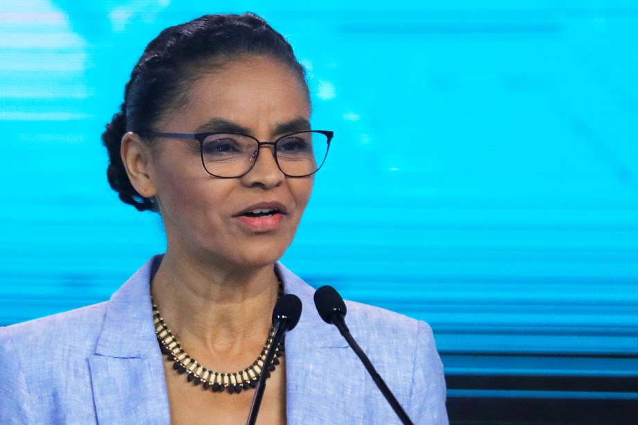 Marina Silva (Rede), candidata à Presidência da República, participa de debate realizado pela TV Record, em São Paulo (SP) - 30/09/2018