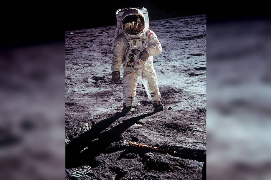 Após Armstrong e Aldrin (na foto), só dez astronautas foram à Lua — todos dos EUA Após Armstrong e Aldrin (na foto), só dez astronautas foram à Lua — todos dos EUA