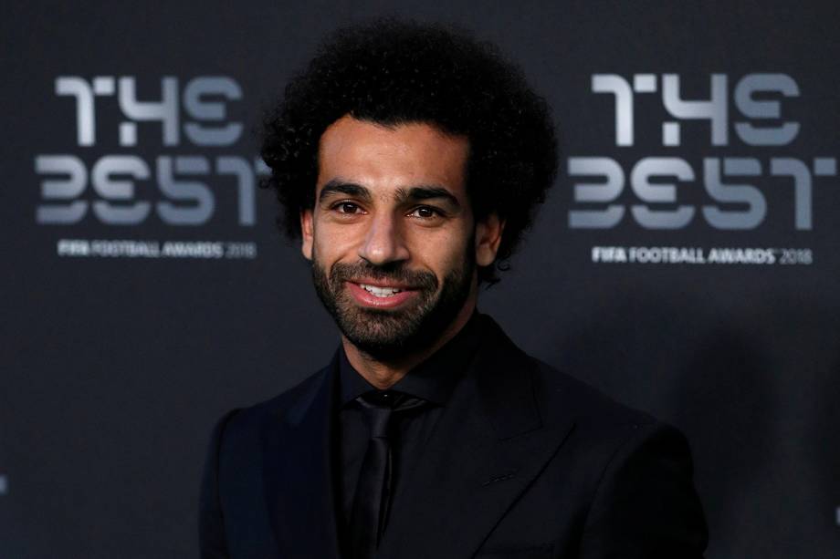 Mohamed Salah do Liverpool chega a premiação The Best da FIFA em Londres, Inglaterra - 24/09/2018