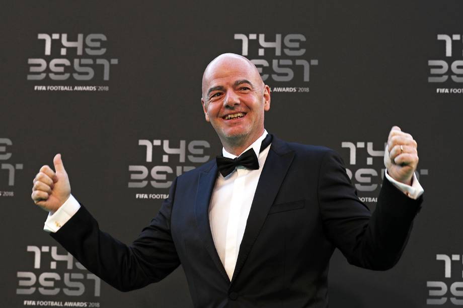 Presidente da FIFA Gianni Infantino chega a premiação The Best da FIFA em Londres, Inglaterra - 24/09/2018