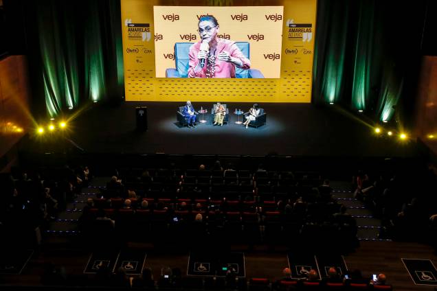 Marina Silva (Rede) foi a quarta presidenciável a ser entrevistada durante o fórum Amarelas Ao Vivo Marina Silva (Rede) foi a quarta presidenciável a ser entrevistada durante o fórum Amarelas Ao Vivo