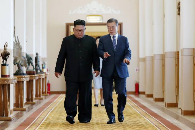Moon Jae-in e Kim Jong-un