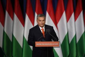 O primeiro-ministro húngaro e presidente do partido FIDESZ, Viktor Orban - 18/02/2018