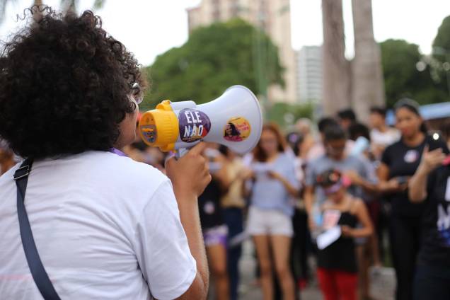 Protesto contra o candidato à presidência da República pelo PSL, Jair Bolsonaro em Belém, Pará - 29/09/2018