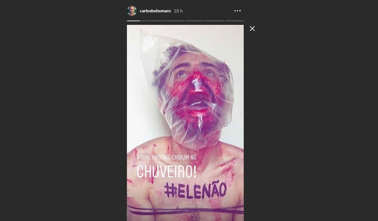 Carlos Bolsonaro - Filho de Bolsonaro publica no Instagram foto que simula tortura
