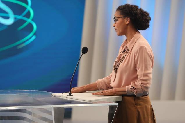 Marina Silva (Rede),  candidata à Presidência da República, participa de debate realizado pela TV Globo - 04/10/2018