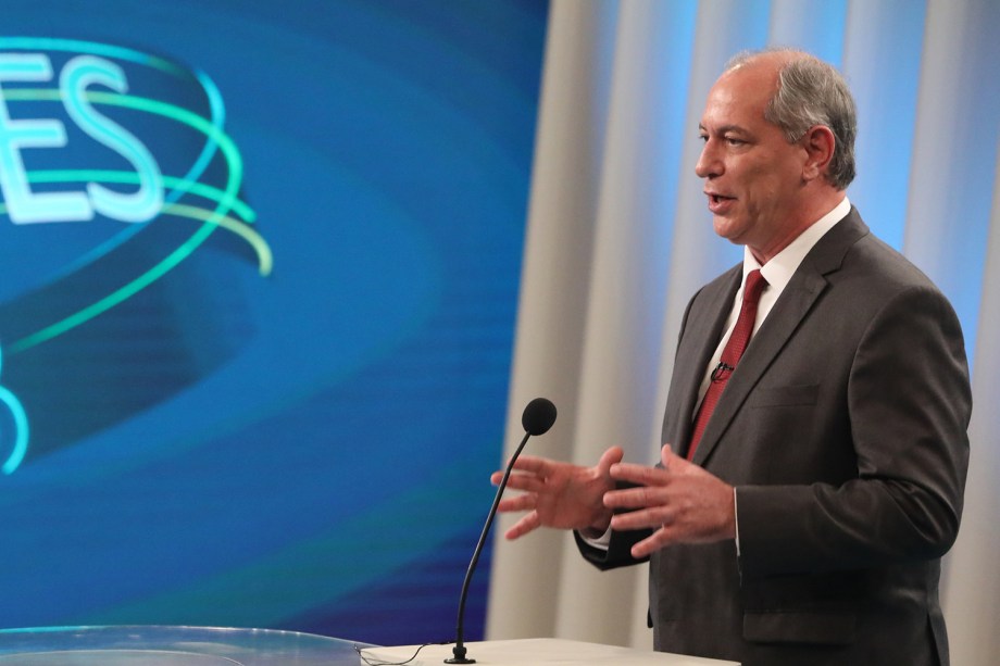 Ciro Gomes (PDT), candidato à Presidência da República, participa de debate realizado pela TV Globo - 04/10/2018