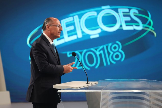 Geraldo Alckmin (PSDB), candidato à Presidência da República, participa de debate realizado pela TV Globo - 04/10/2018