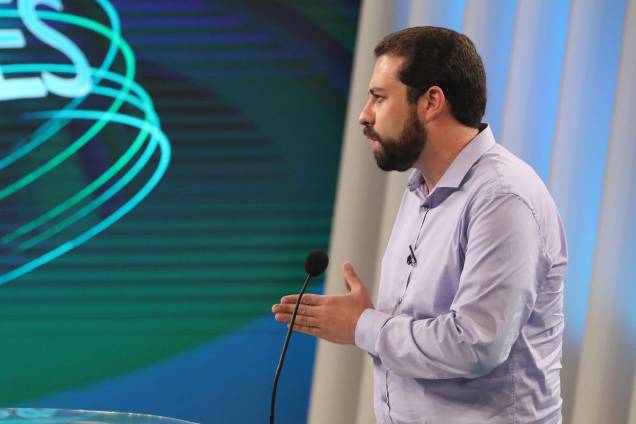 Guilherme Boulos (PSOL), candidato à Presidência da República, participa de debate realizado pela TV Globo - 04/10/2018