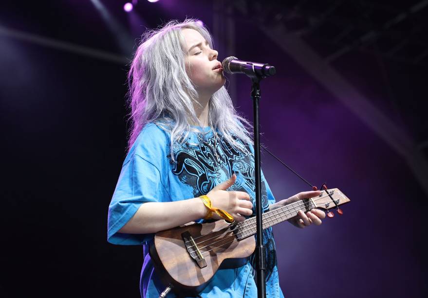 A cantora Billie Eilish durante apresentação no Festival musical Governors Ball em Nova York - 03/06/2018