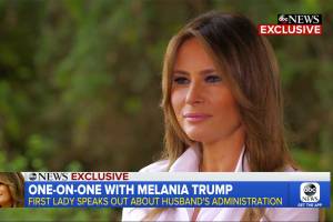 Melania Trump durante entrevista exclusiva à ABC News