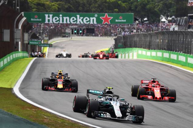 O piloto Valtteri Bottas, da Mercedes, durante o GP do Brasil de Fórmula 1, realizado no Autódromo de Interlagos - 11/11/2018 O piloto Valtteri Bottas, da Mercedes, durante o GP do Brasil de Fórmula 1, realizado no Autódromo de Interlagos - 11/11/2018