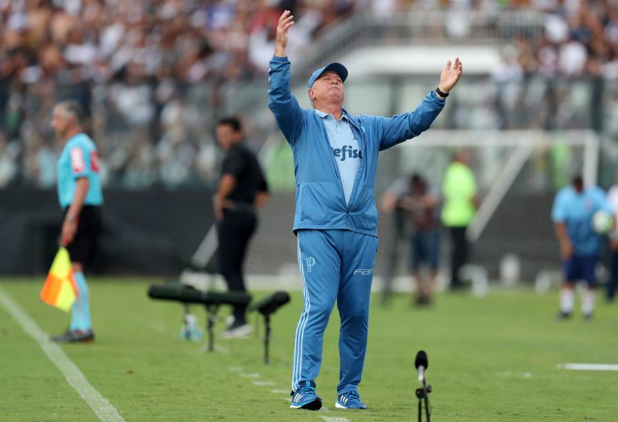 O treinador do Palmeiras Luiz Felipe Scolari durante partida contra o Vasco em São Januário