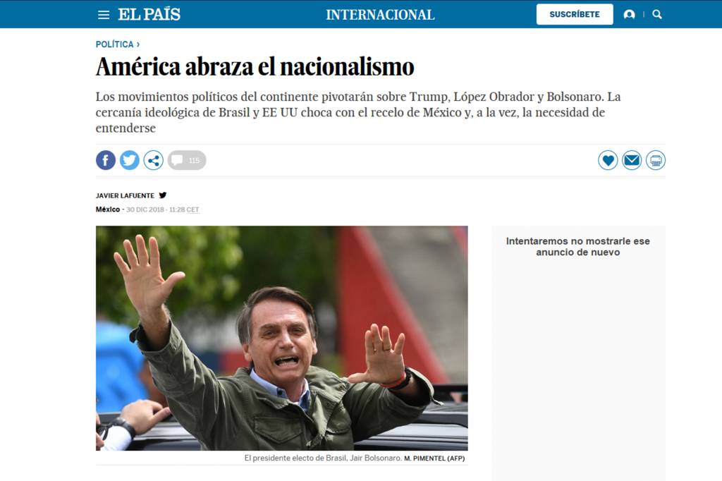 Imprensa internacional repercute posse de Bolsonaro Imprensa internacional repercute posse de Bolsonaro