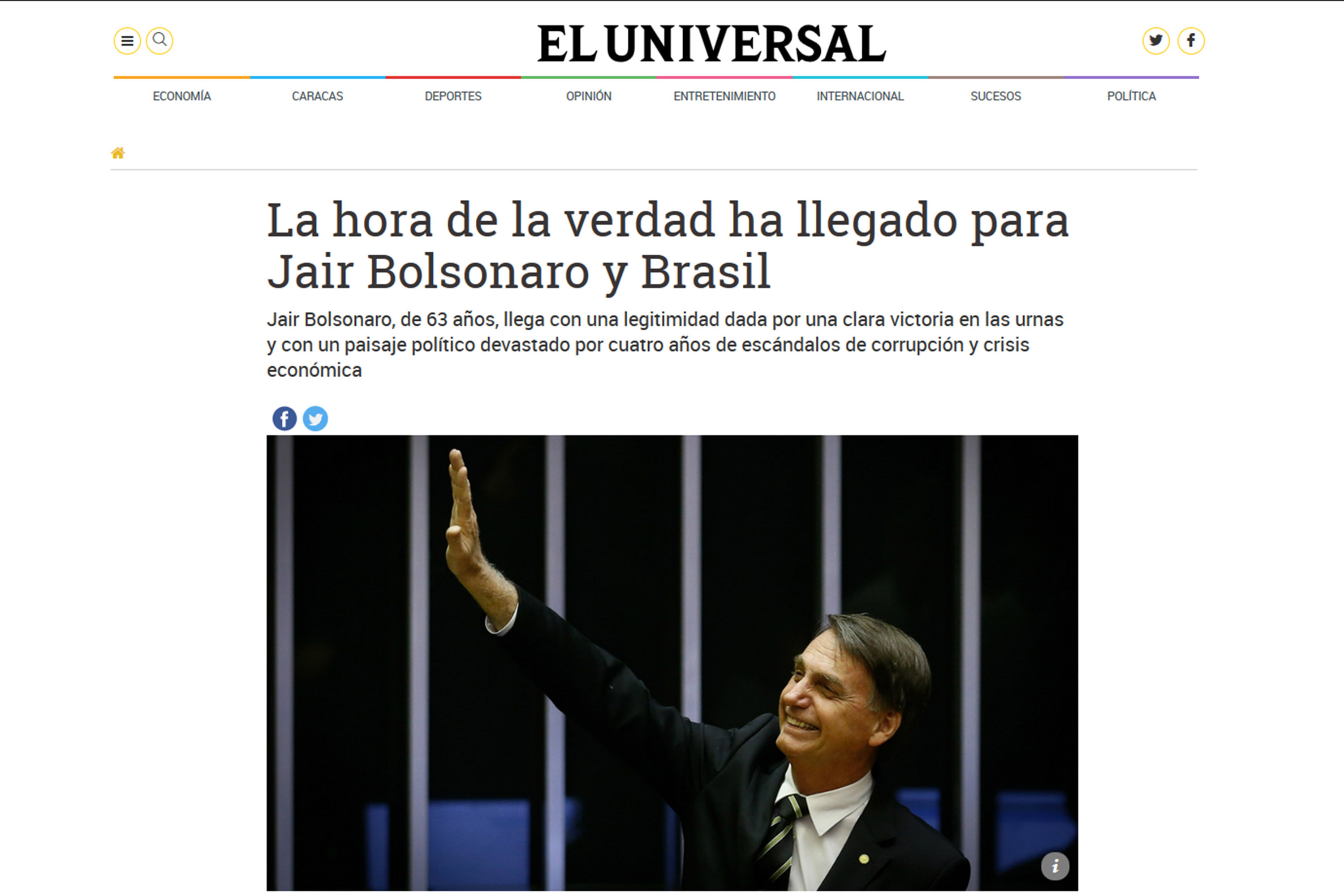 Imprensa Internacional Destaca Posse De Bolsonaro E Seus Desafios | VEJA