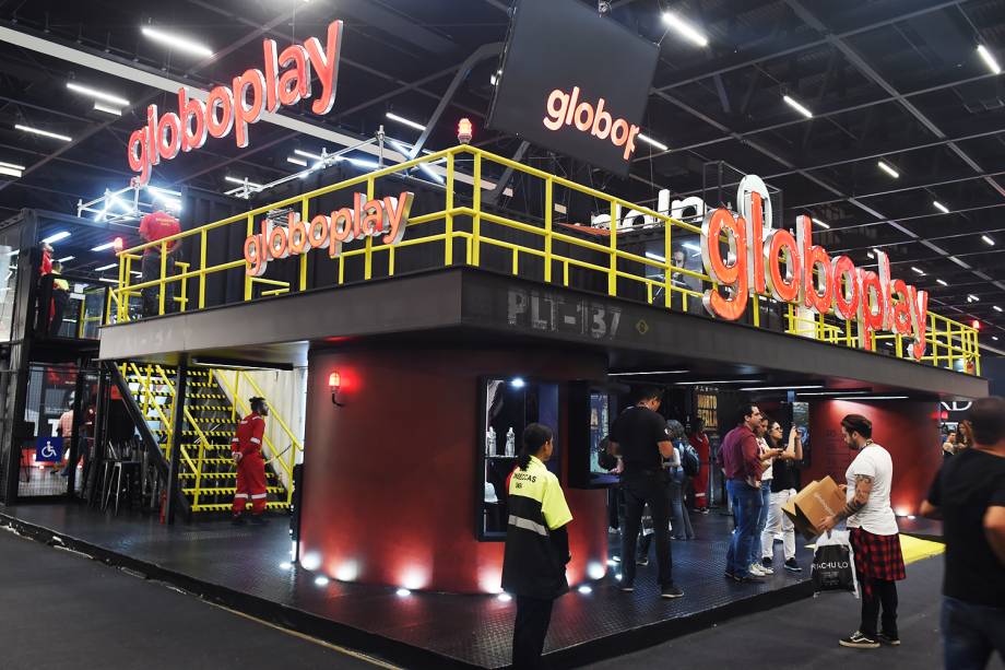 Fachada do estande da Globoplay durante a Comic Con Experience, realizada na São Paulo Expo - 04/12/2018