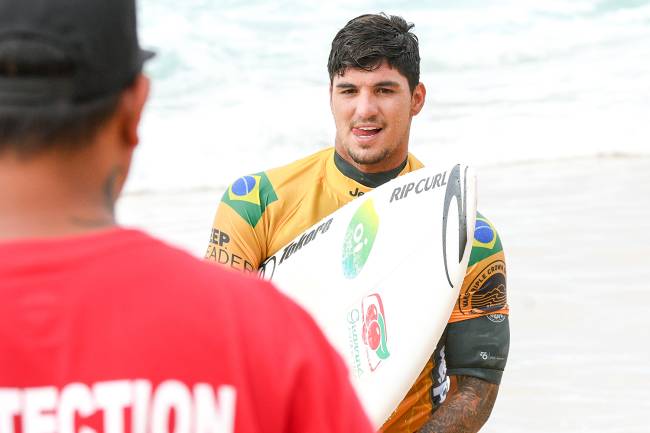 O surfista brasileiro durante o Mundial de Surfe realizado em Pupukea, no condado de Honolulu, Havaí - 16/12/2018