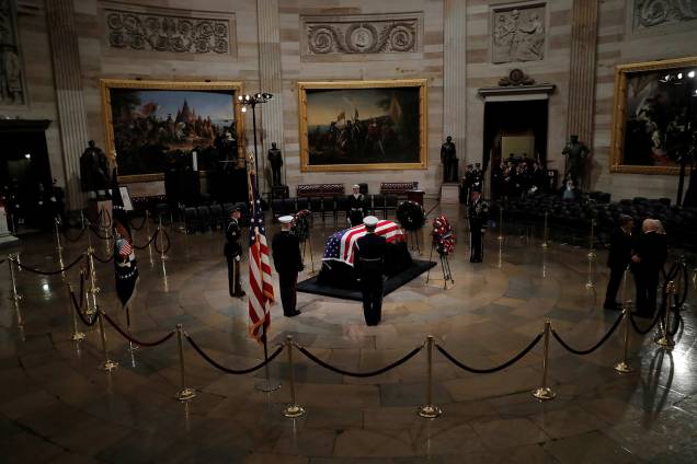 Funeral do ex-presidente americano George H. W. Bush, realizado na rotunda do Capitólio dos Estados Unidos, em Washington - 03/12/2018