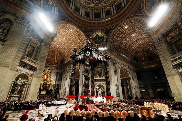 Papa Francisco celebra a tradicional Missa do Galo na Basílica de São Pedro, no Vaticano - 24/12/2018 Papa Francisco celebra a tradicional Missa do Galo na Basílica de São Pedro, no Vaticano - 24/12/2018