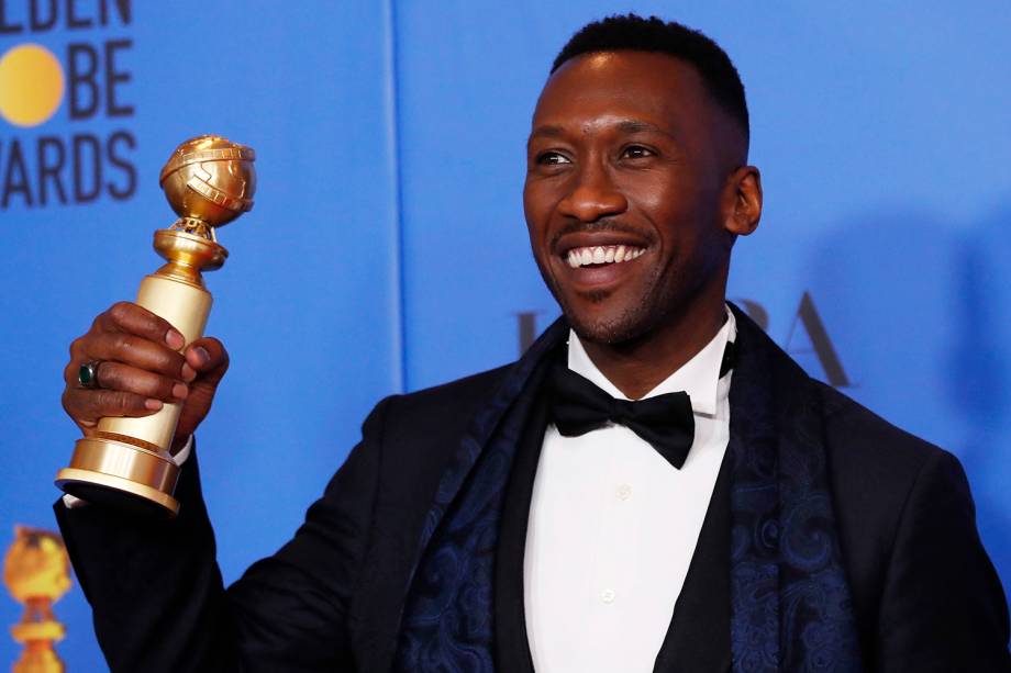 Mahershala Ali ganha prêmio na categoria de melhor ator coadjuvante por "Green Book", durante o Globo de Ouro - 07/01/2019