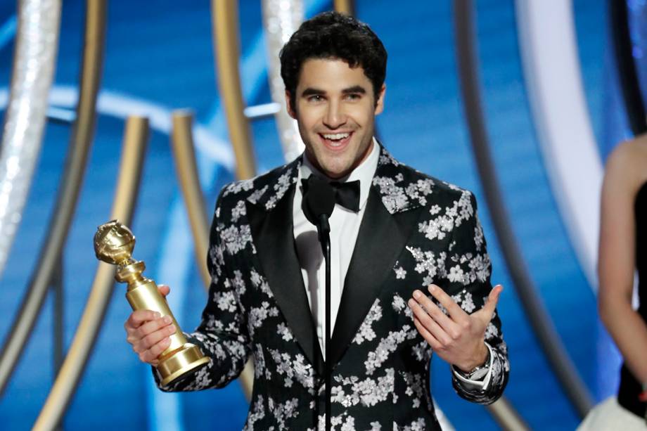 Darren Criss ganha prêmio na categoria de melhor ator em minissérie ou filme para TV por "The Assassination of Gianni Versace: American Crime Story" - 07/01/2019