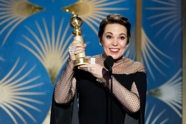 Olivia Colman ganha prêmio na categoria de melhor atriz em filme de comédia ou musical por "A favorita" - 07/01/2019