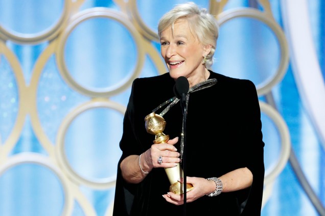 Glenn Close ganha prêmio na categoria de melhor atriz de drama por "A esposa", durante cerimônia do Globo de Ouro - 07/01/2019