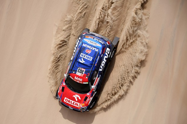 O piloto polonês Jakub Przygonski participa da primeira etapa do Rally Dakar, entre Lima e Pisco, no Peru - 07/01/2019