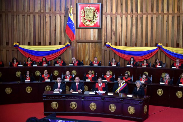 Visão geral da Suprema Corte durante a cerimônia de posse para o segundo mandato presidencial de Nicolás Maduro, na Suprema Corte de Caracas, Venezuela - 10/01/2019