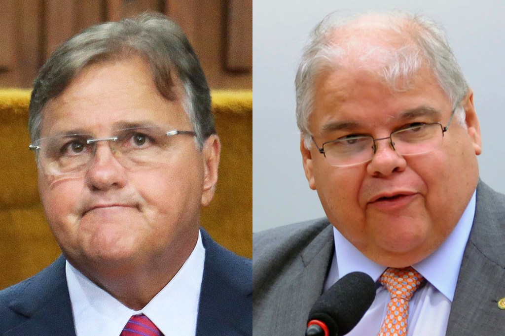 O ex-ministro Geddel Vieira Lima e o ex-deputado Lúcio Vieira Lima: liberdade condicional vs cadeia iminente