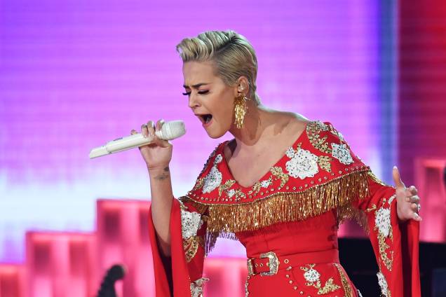 A cantora Katy Perry se apresenta durante cerimônia de premiação do Grammy, em Los Angeles - 10/02/2019