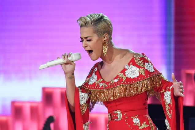 A cantora Katy Perry se apresenta durante cerimônia de premiação do Grammy, em Los Angeles - 10/02/2019