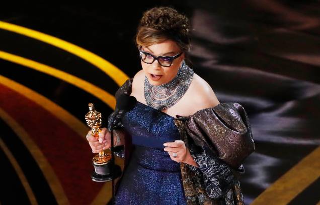 Ruth E. Carter conquista o Oscar de melhor figurino, durante cerimônia de premiação realizada em Los Angeles - 24/02/2019