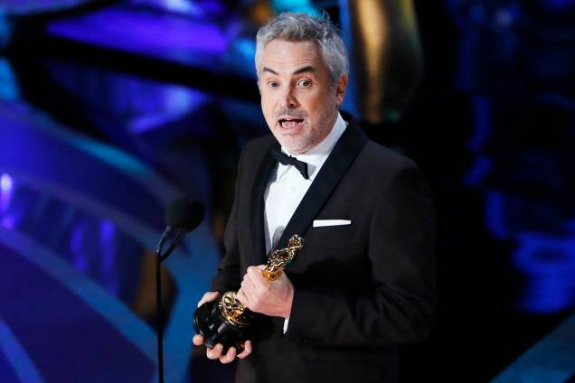 O roteirista Alfonso Cuarón conquista o Oscar de melhor fotografia e melhor filme estrangeiro por ´Roma´, durante cerimônia de premiação realizada em Los Angeles - 24/02/2019