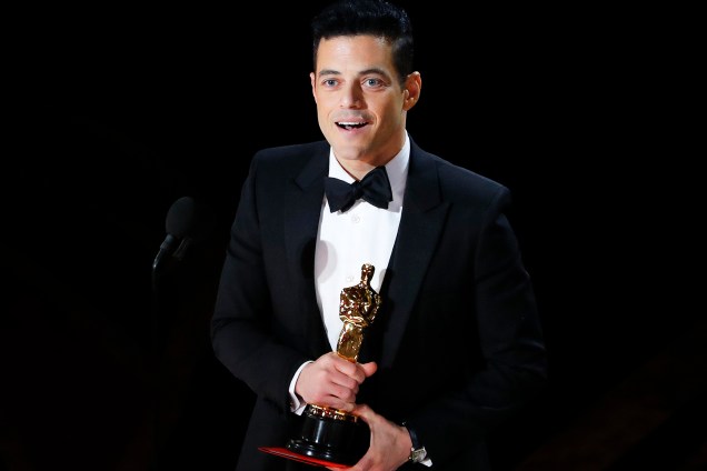 Rami Malek conquista o Oscar de melhor ator por sua atuação em "Bohemian Rhapsody'', durante cerimônia de premiação realizada em Los Angeles - 25/02/2019