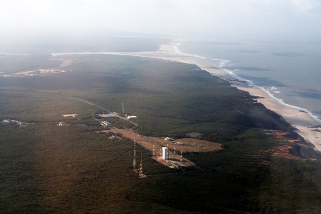 Vista aérea das instalações do Centro de Lançamento de Alcântara (CLA), no Maranhão - 14/09/2018