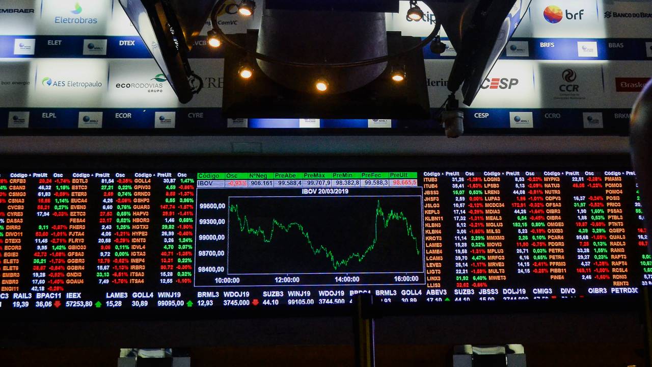 Saguão da B3 - A Bolsa de Valores de São Paulo, localizada na região central da capital paulista - 20/03/2019