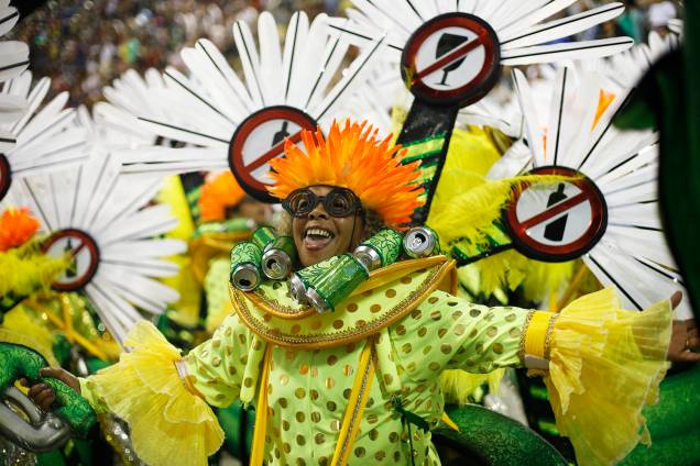 Componente da Acadêmicos do Grande Rio, durante desfile no Sambódromo da Marquês de Sapucaí - 04/03/2019 Componente da Acadêmicos do Grande Rio, durante desfile no Sambódromo da Marquês de Sapucaí - 04/03/2019